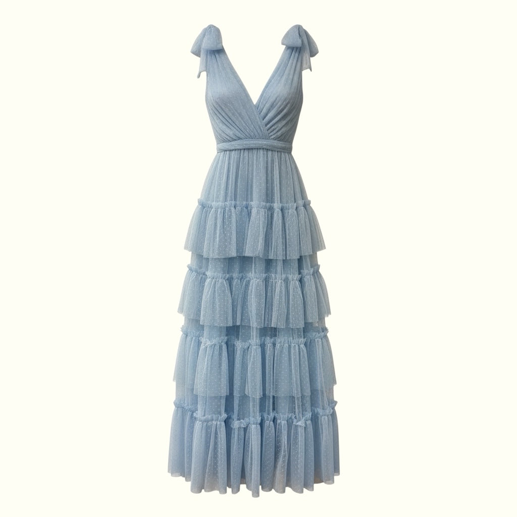 arula dresses Size XL Blue Gown/Evening Wear two toned shoes Crochet Fringe Maxi Dress Size:Men's 12